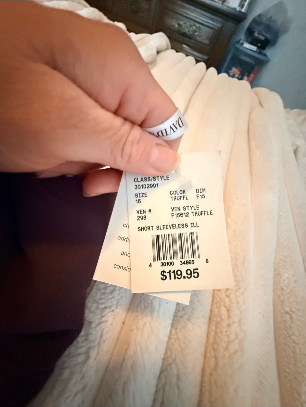 David's Bridal Brown Halter Neck Mini Dress - Picture 8 of 11